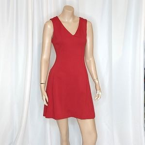 BANANA REPUBLIC red sheath dress sz 6 petite